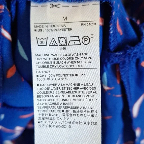 Banana Republic Ruffle-Hem Swing Shift Blue Long Sleeve Dress Size M - Picture 6 of 9